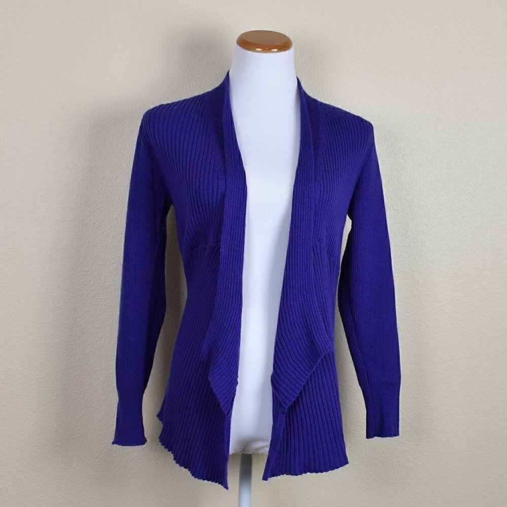 Eileen Fisher Drape Front Wool Cardigan